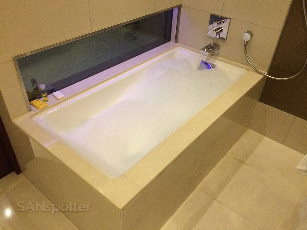 bubble bath in the hotel