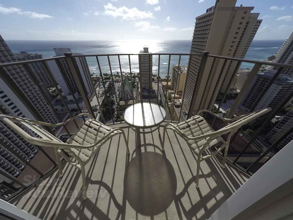 Hilton Waikiki Beach patio view