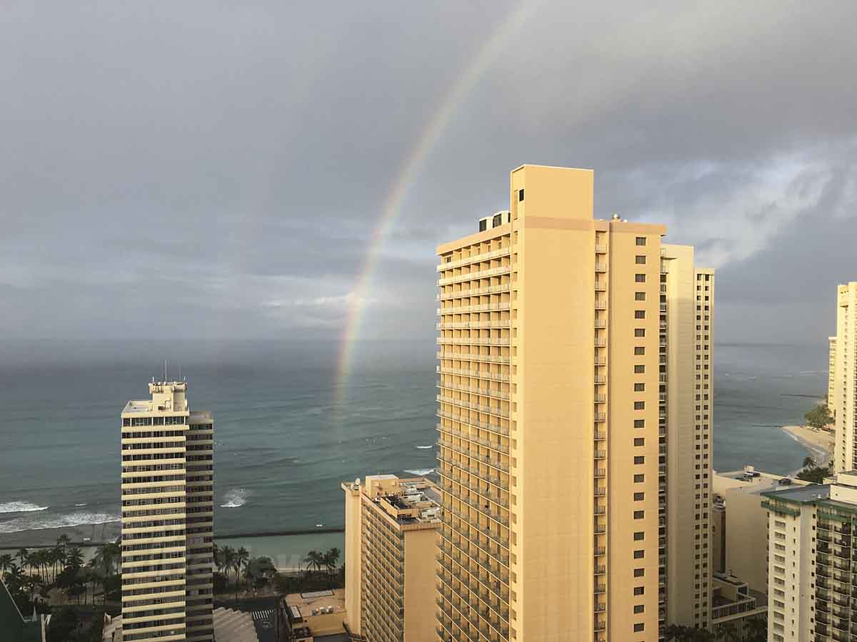 view of rainbow from the room