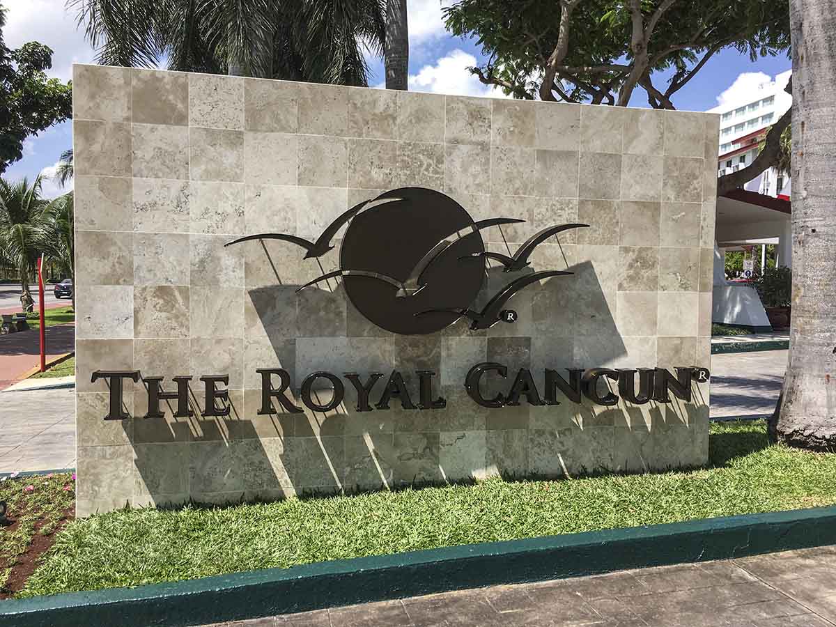Royal Cancun All Suites sign