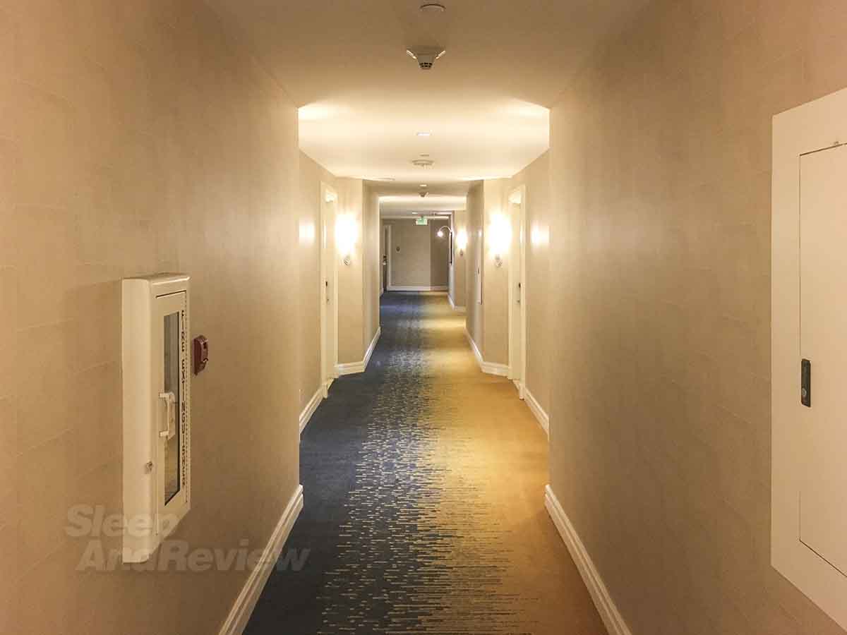 Sofitel Hotel Beverly Hills guest room hallway