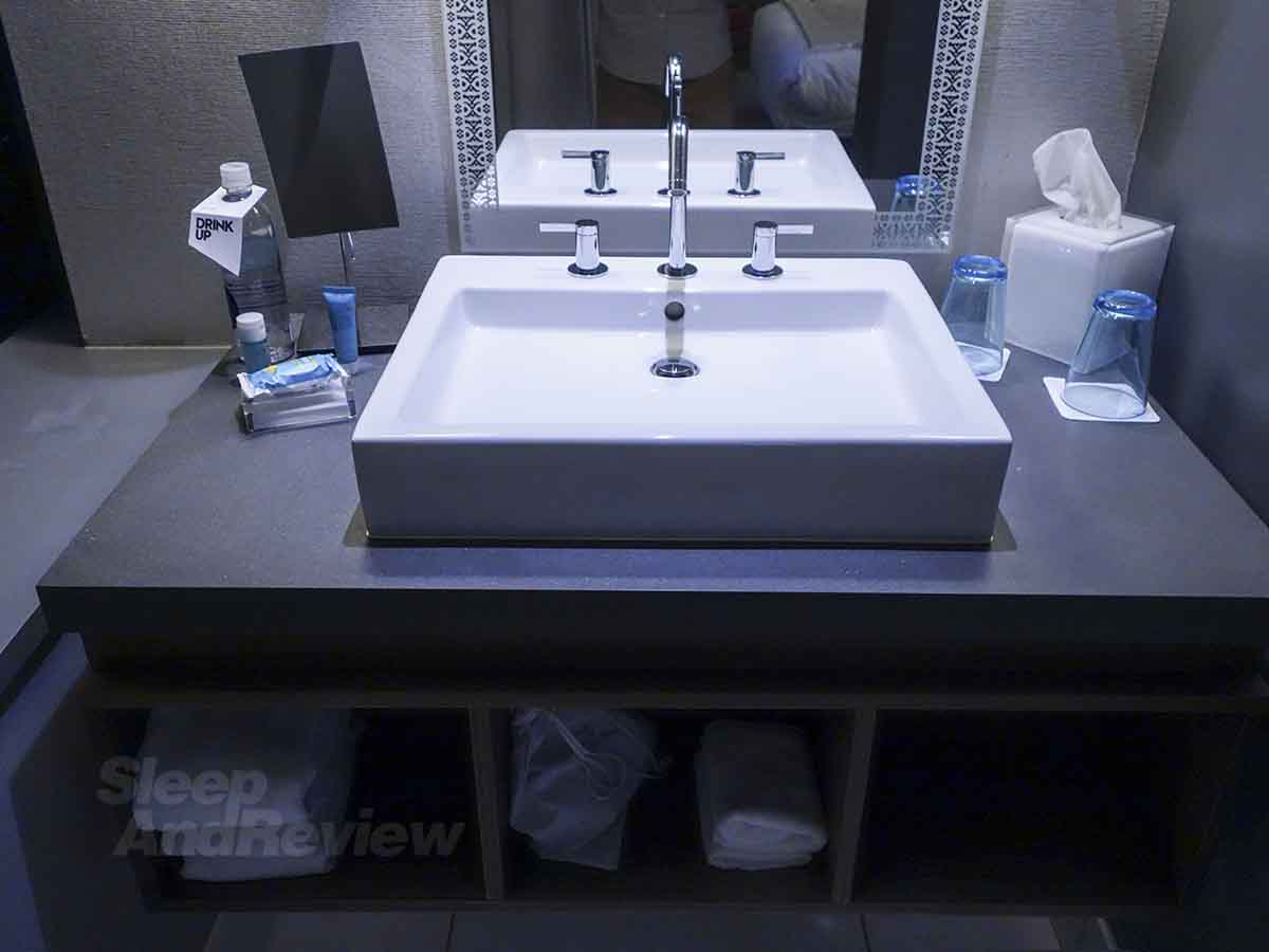The W Hotel Austin bathroom vanity