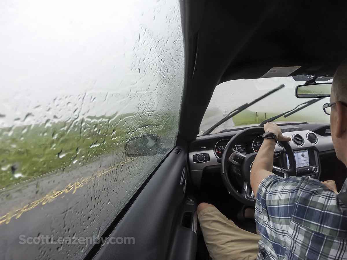Driving in the rain in Hawaii 