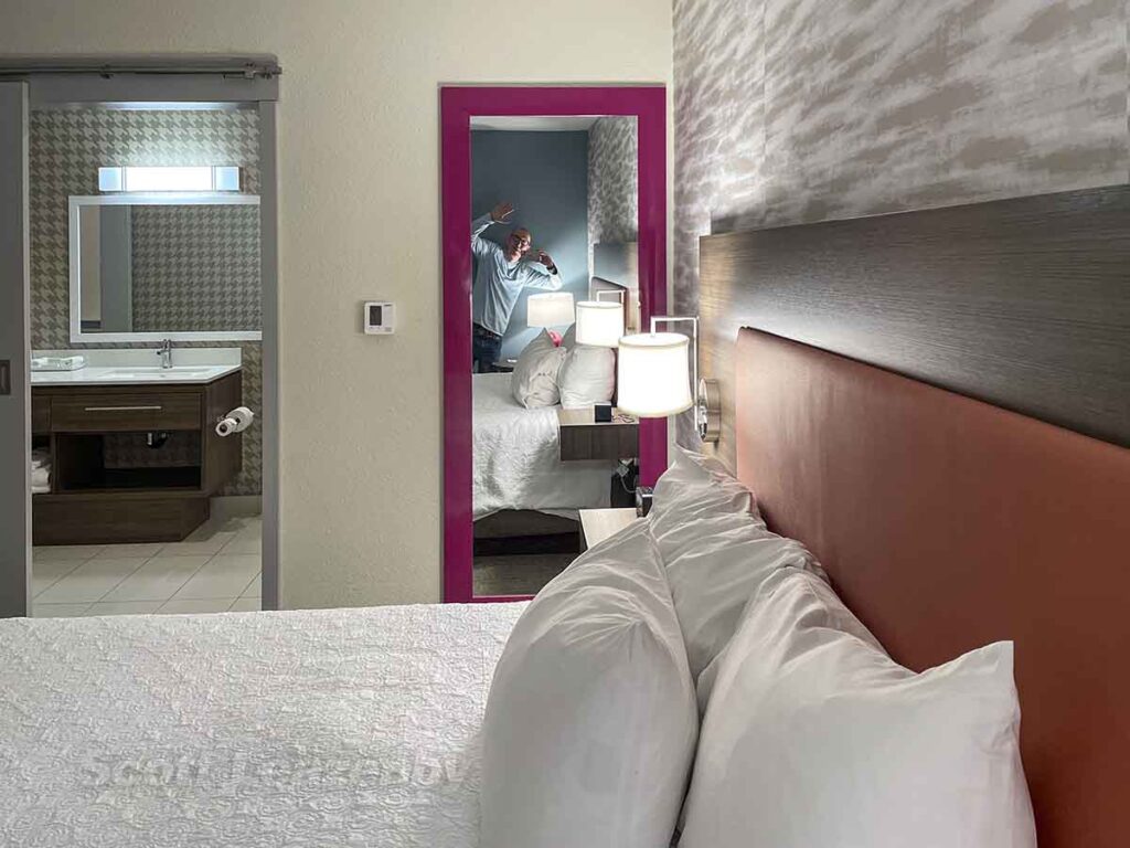 Home2 Suites Grand Blanc bedroom selfie