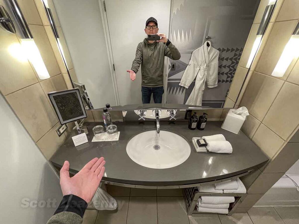W Hotel downtown Seattle bathroom vanity