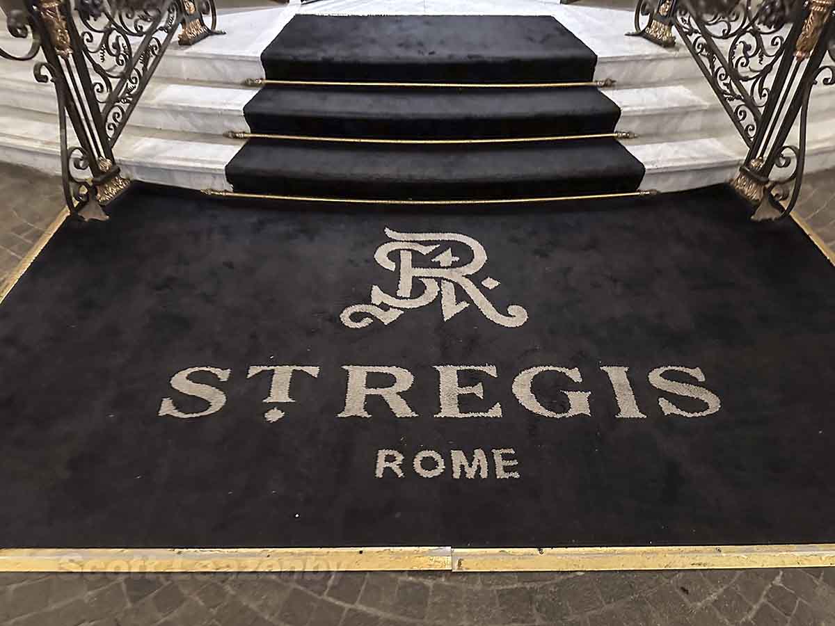 St regis rome hotel main entrance floormat