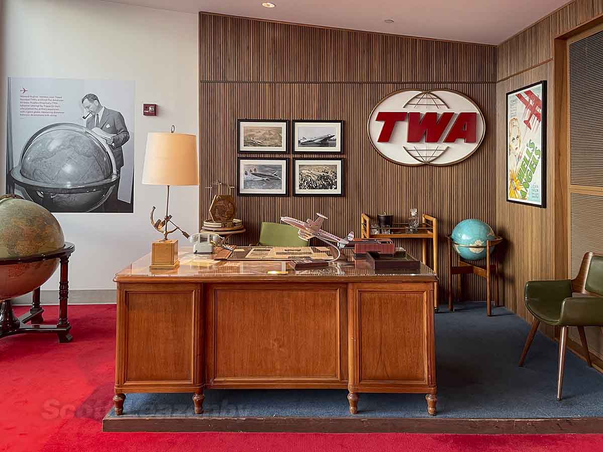 TWA hotel mockup of Jack Fry's office