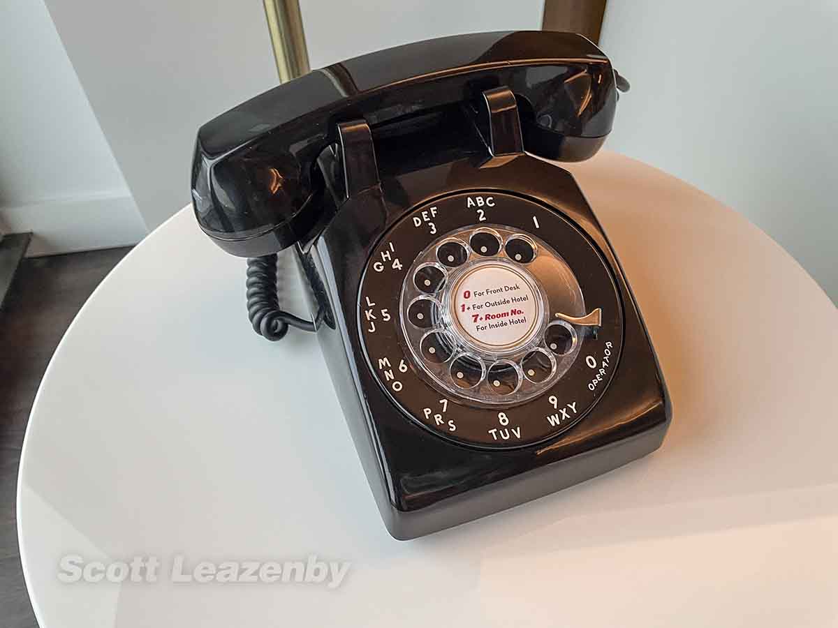 TWA hotel Howard Hughes suite rotary telephone