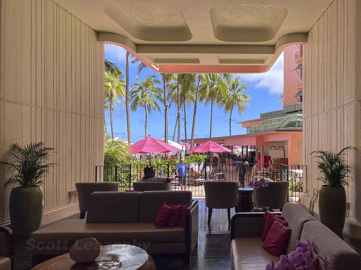 Royal Hawaiian hotel open air lobby