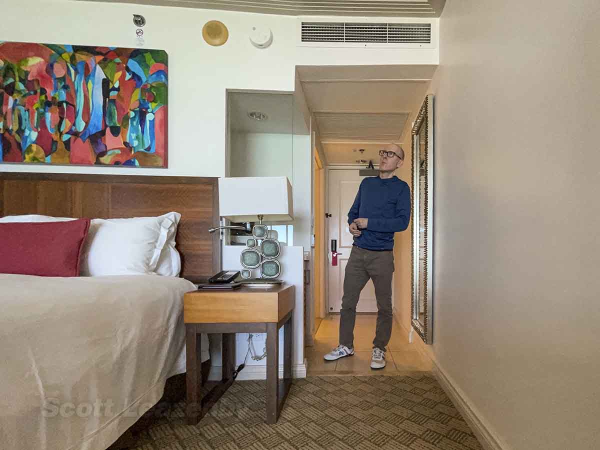 Scott in his room at the Royal Hawaiian hotel 