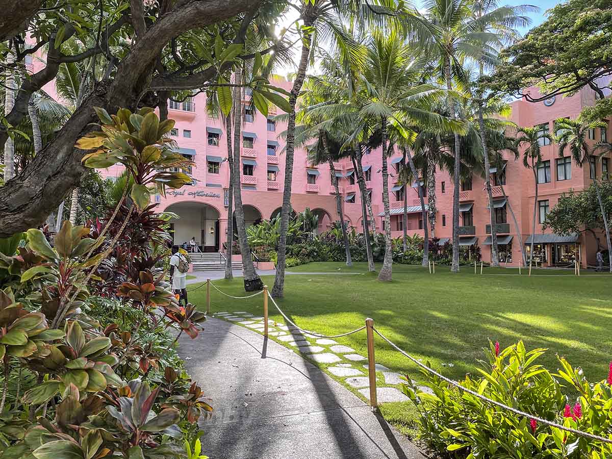 Royal Hawaiian hotel central courtyard