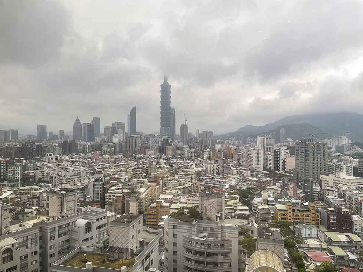 View from my room at the Shangri-La Far Eastern Taipei 