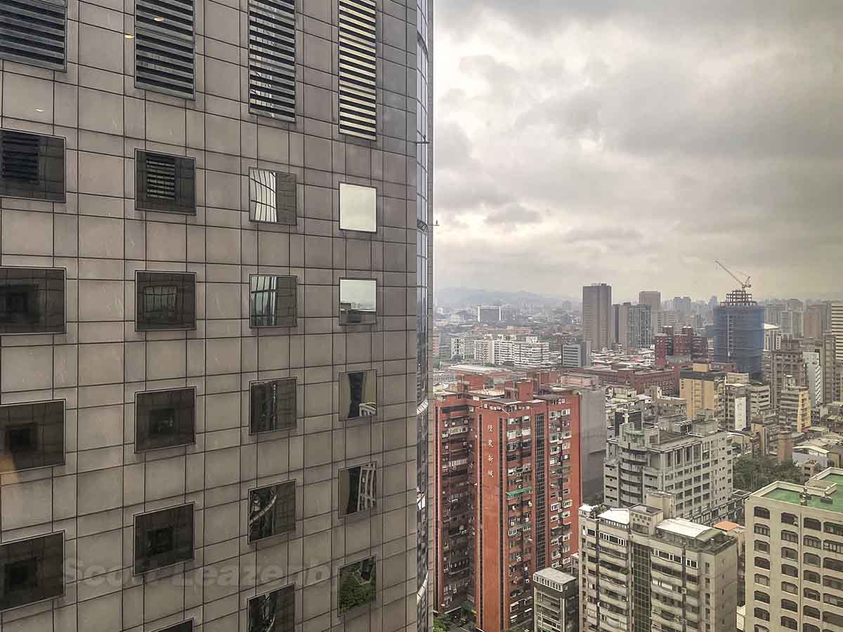 View of the city from my room at the Shangri-La Far Eastern Taipei 