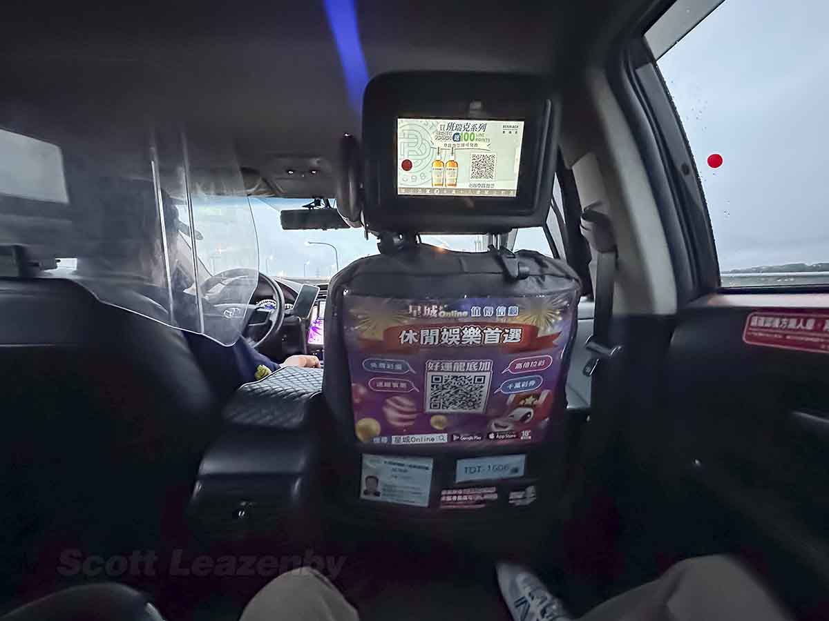 Inside a taipei taxi