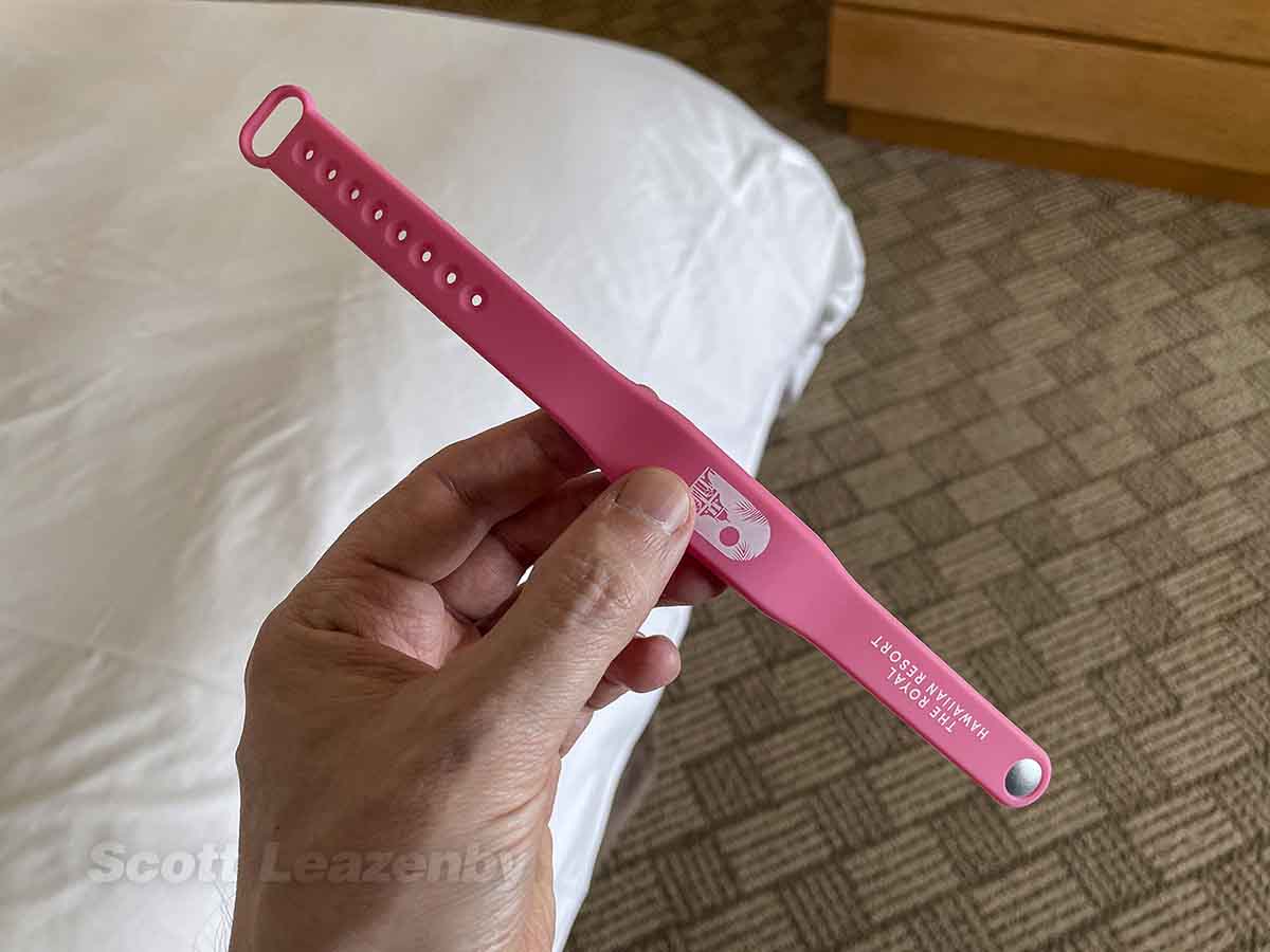 Royal Hawaiian hotel wrist band room key