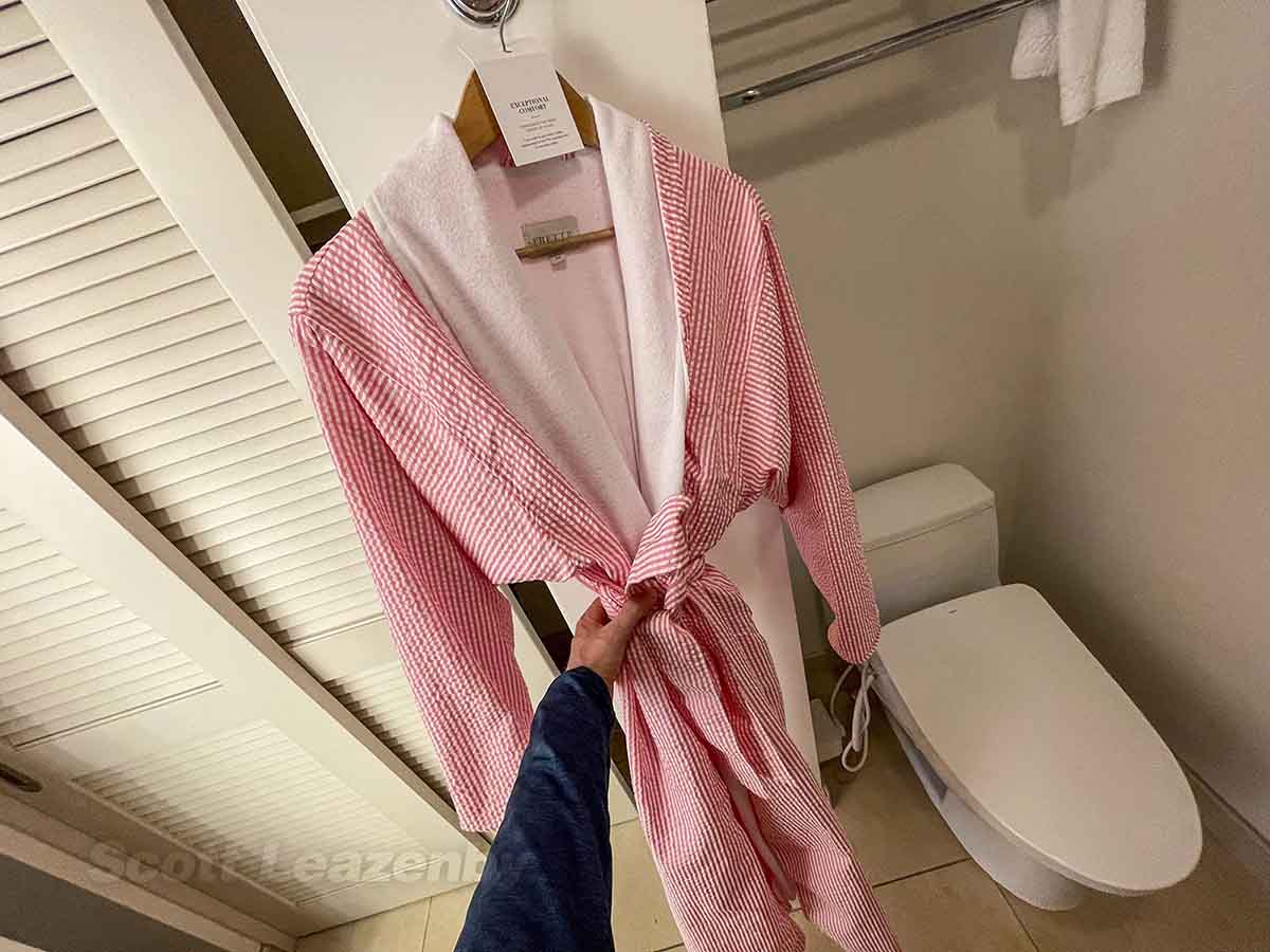 Royal Hawaiian hotel bathrobe