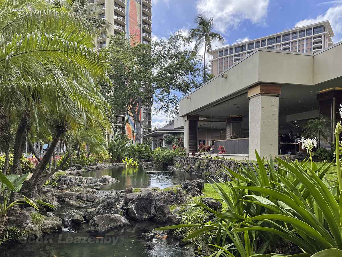 Hilton Hawaiian Village lobby garden