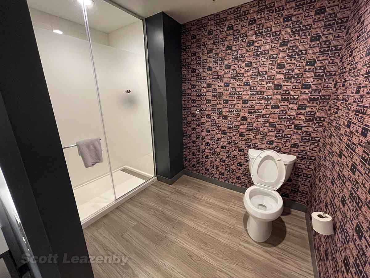 Aloft CLT toilet and shower