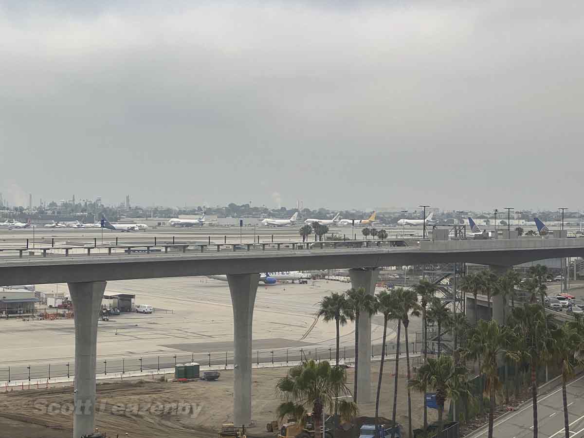 H Hotel LAX view of Airport from room