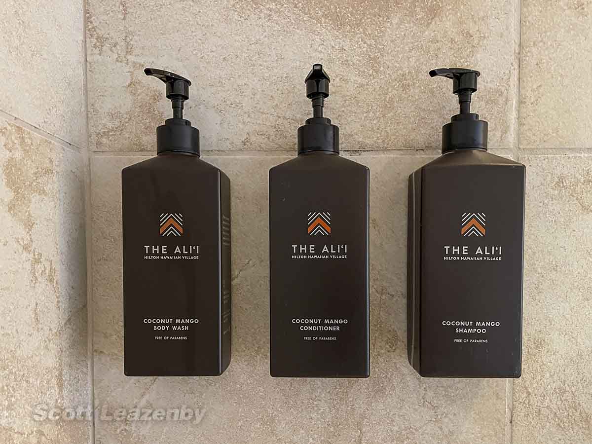 Shampoo and conditioner dispensers in shower