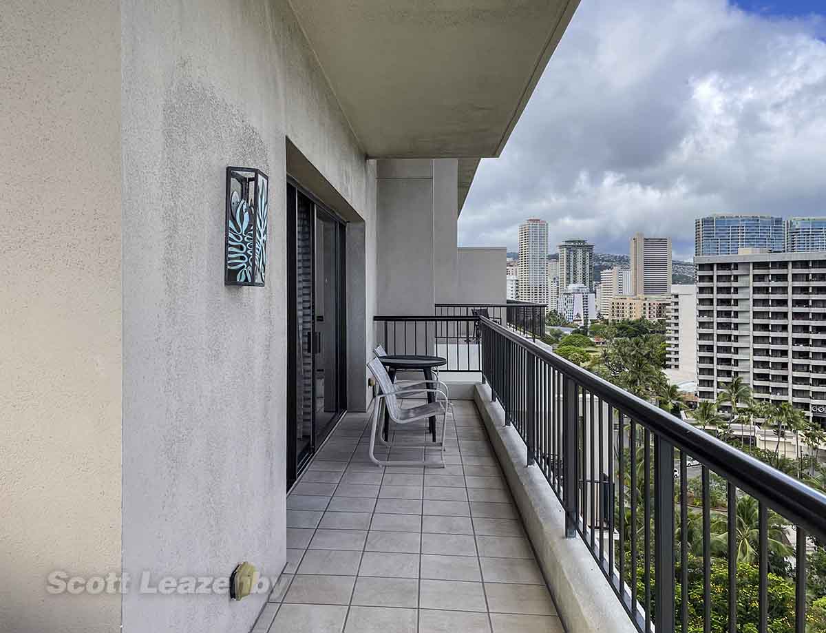 View of Waikiki from balcony