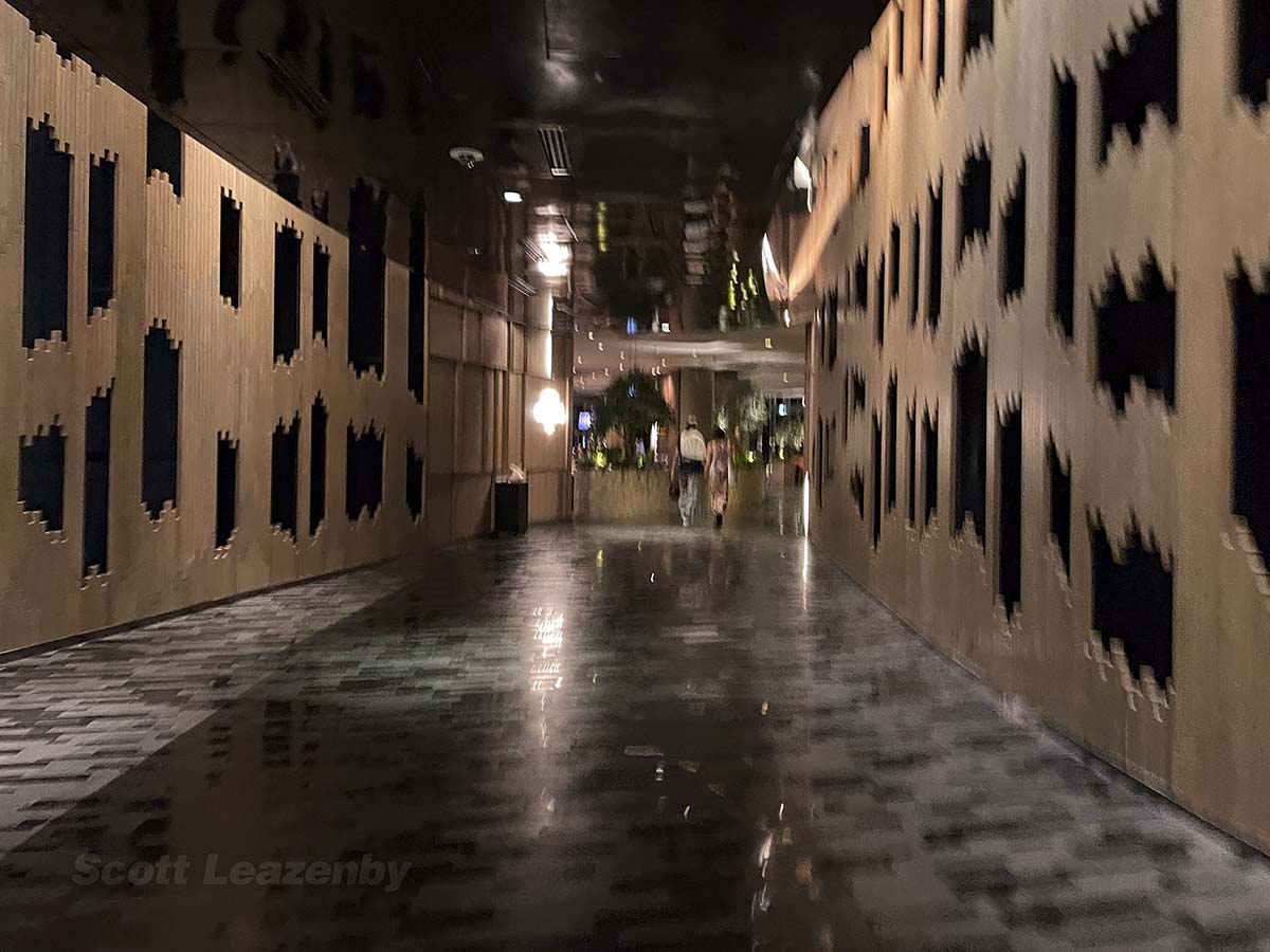 Hallway leading into the Crowne Plaza Hotel Singapore Changi airport