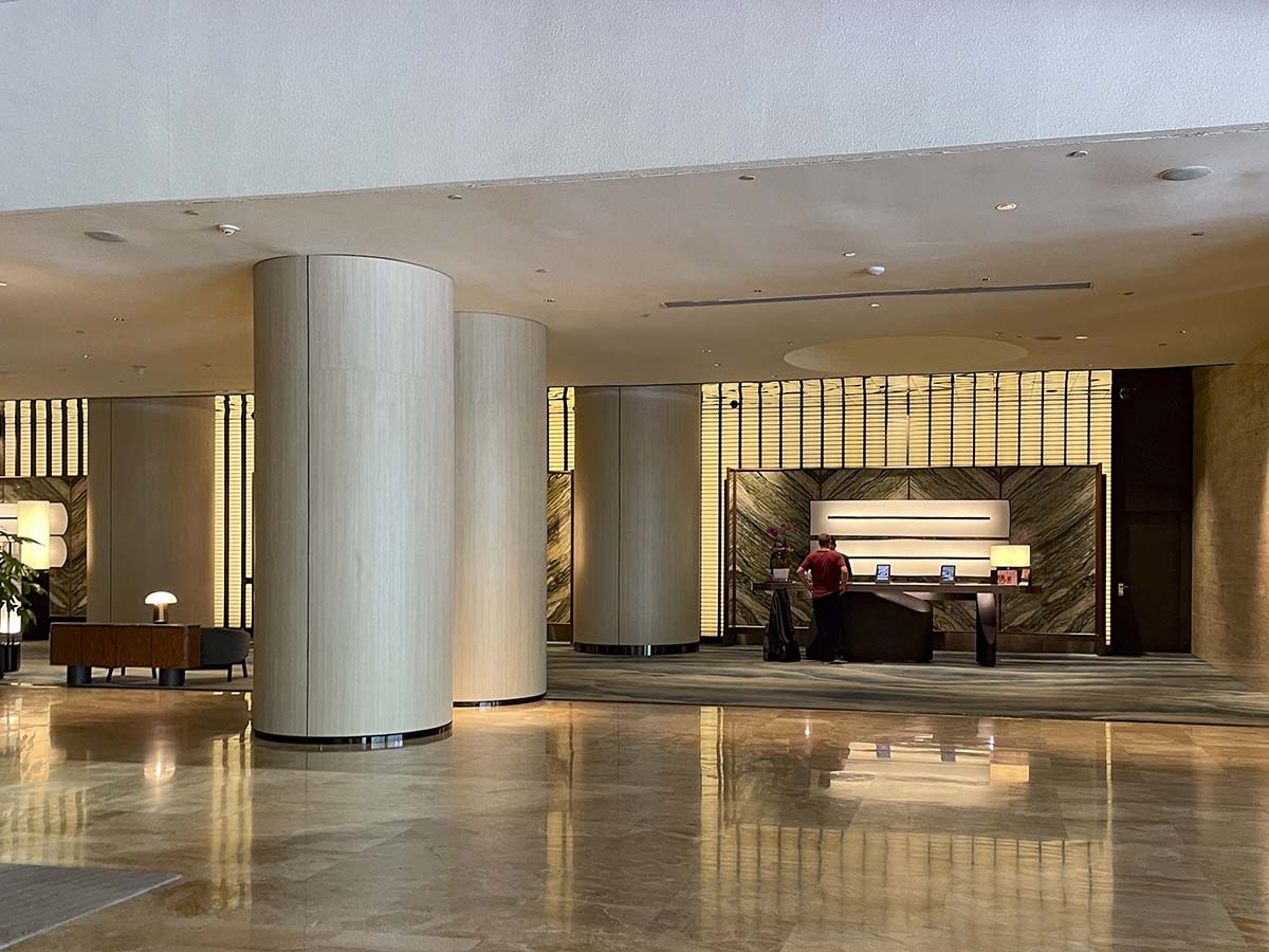 Pan Pacific Hotel reception desk