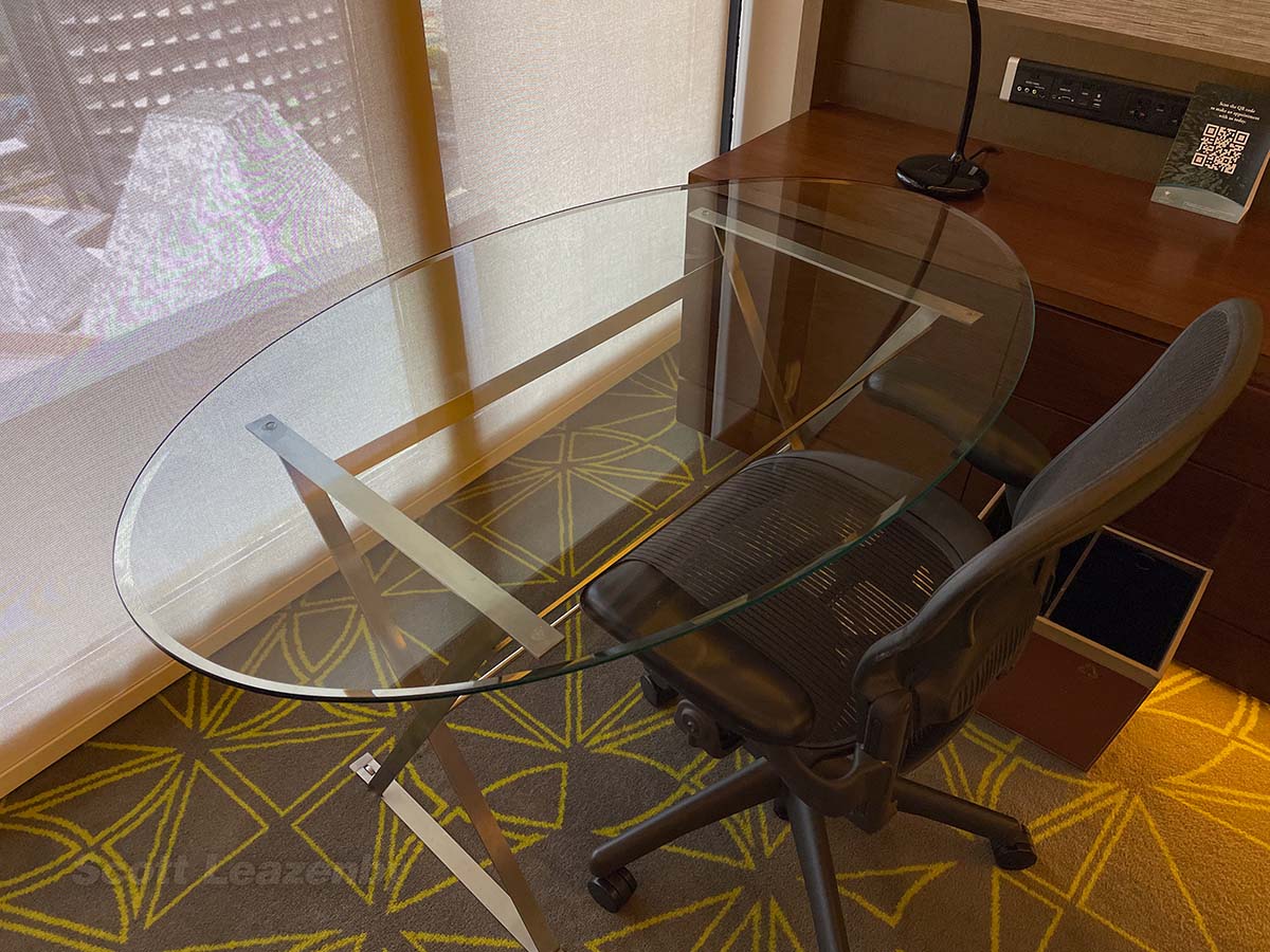 Glass desk and work table